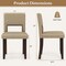 Costway Wooden Dining Chair Set of 2/4 with Acacia Wood Frame Padded Seat & Back Home Beige